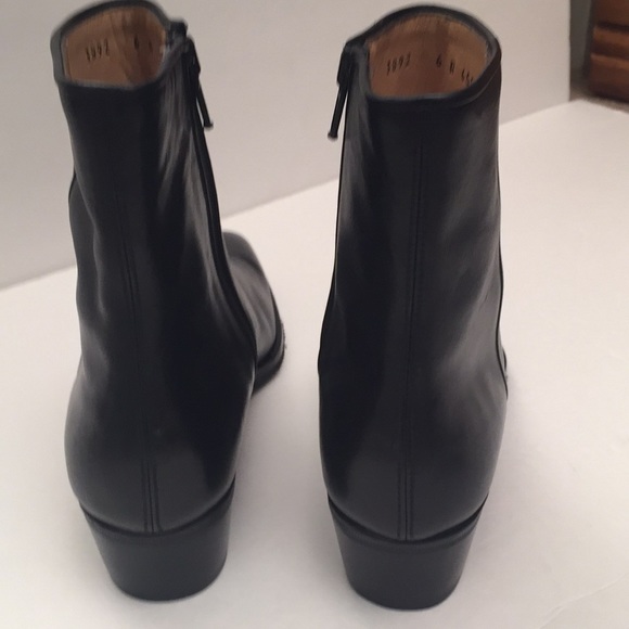 Gravati Cortona Black Leather Ankle Boots Booties - Picture 3 of 16